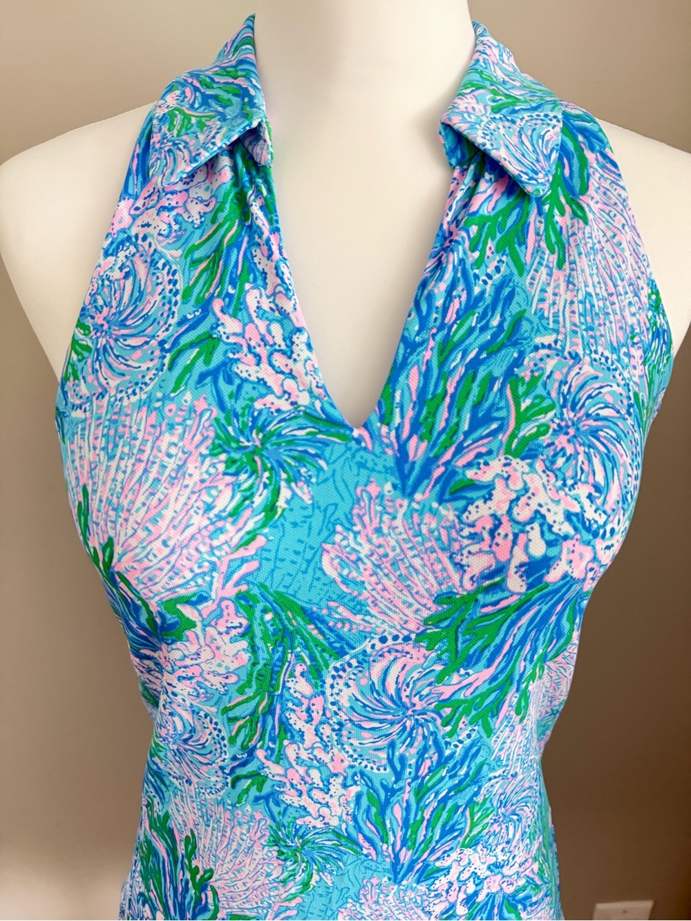 NWT LILLY PULITZER  LUXLETIC DANIA DRESS *LAS OLAS AQUA * UPF 50+ - Picture 9 of 9
